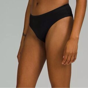 lululemon athletica Black InvisiWear Mid-Rise Bikini Underwear